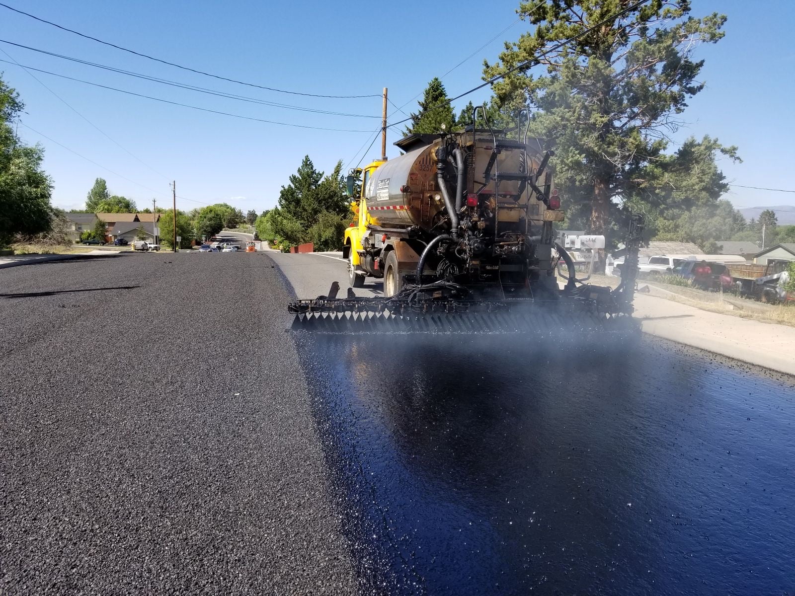 Commercial parking lot repaving